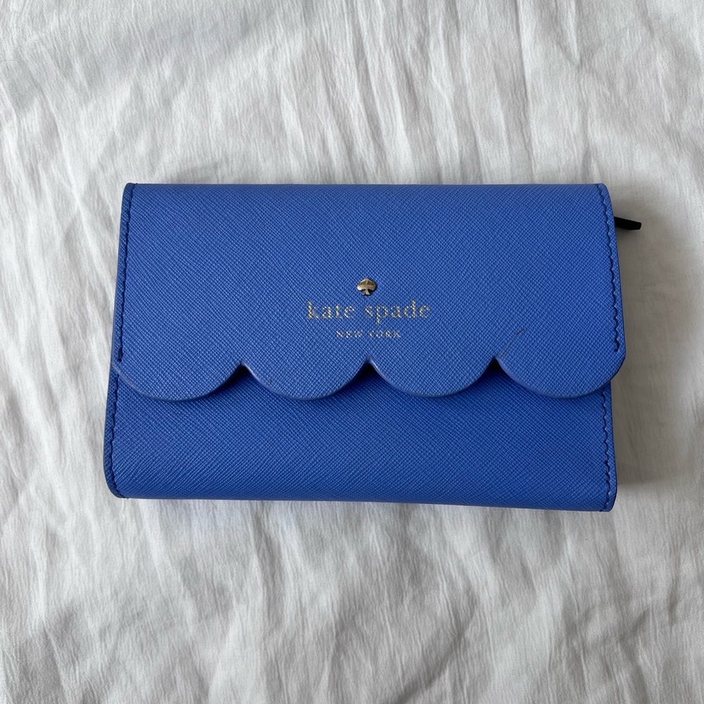 Kate Spade Royal Blue Scalloped Wallet